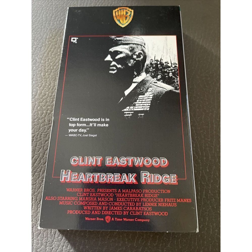 Heartbreak Ridge (VHS, 1990) Clint Eastwood Watermark Early Print Vintage USMC